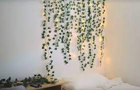 When searching home decor near me, you can count on home decor az to be one of the first home decor az has a growing collection of unique and beautiful bed room lighting pieces for your. Ivy Vine Plant Headboard Bedroom Decor Diy Wall Vine Bedroom Decor Bedroom Decor Headboard Ivy Plant Plant Headboard Wall Vines Hanging Bedroom Lights
