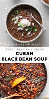 Black Bean Recipe From Scratch Cuban Black Bean Soup Hearty Delicious The Simple Veganista In 2020 Black Bean Soup Recipe Clean Eating Soup Black Bean Soup
