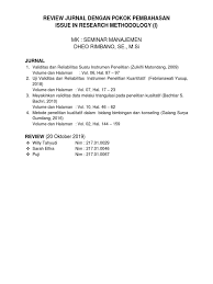 September 27, 2020 4 min read. Review Jurnal Metode Penelitian