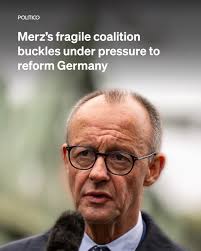 From the army to pensions to the fate of the car, every major reform in  Berlin has become a political battlefield. 🔗  https://www.politico.eu/article/friedrich-merz-fragile-coalition-pressure-reform-germany/
