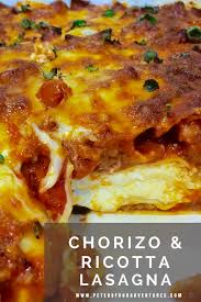 Classic Italian Lasagna Made Better With Chorizo Creamy Ricotta Roma Tomatoes And Fresh Oregano I Lasagna Recipe With Ricotta Chorizo Recipes Lasagna Recipe