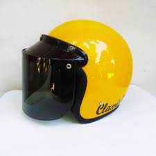 Jual helm bogo jpn arc kuning yellow dop matt doff retro klasik helm dengan harga rp 145000 dari toko online mekar jaya helm kota bandung. Helm Bogo Retro Classic Dewasa Warna Kuning Gloss Kaca Datar Warna Hitam Lazada Indonesia