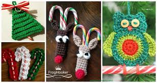 Each ornament holds a mini candy cane that not only serves as a decoration but as a treat for young and old. Christmas Candy Cane Cozy Crochet Free Patterns