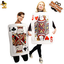 Deck of cards group costume shirts, poker cards costume, bridge cards costume, matching playing cards costume for casino party or halloween. Halloween Costumes Adult King And Queen Of Hearts Costumes Dress Up Hearts Playing Card Poker Card Holidays Costumes Aliexpress
