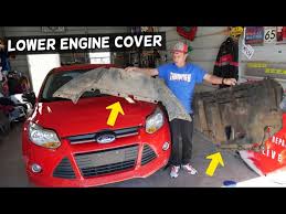 The splash shield seems as if it is an annoyance to the person changing the oil. Ford Focus Mk3 Lower Bottom Engine Splash Shield Cover Removal Replacement
