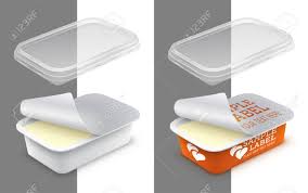 Download Vector Labeled Open Rectangular Plastic Container With Foil Transparent Lid And Butter Melted Cheese Or Yoghurt Within Packaging Mockup Illustration Royalty Free Cliparts Vectors And Stock Illustration Image 113576632