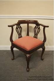 Ethan Allen Corner Chair Cherry Georgian Court Collection Queen Anne Style Ethan Allen Furniture Corner Chair Georgian Court