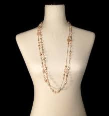 Vintage Cookie Lee Silver Tone With Pink Faux Pearls and Pink Plastic Beads  Bib Necklace With Lobster Claw Clasp. Cookie Lee Hallmark Tag.