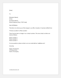 If you're writing a letter for change of address of your business, you'll want a more formal closing, such as sincerely. however, if you have a mix of personal and business contacts, you may want to go with something less formal, such as thanks. part 2 drafting your letter download article Address Change Notification Letter Ms Word Word Excel Templates