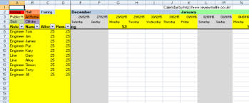 2018 And 2019 Staff Holiday Excel Planner And One Page Excel