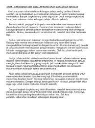 Baik itu kebersihan bahan makanan, dapur, dan diri. Cara Cara Mengatasi Keracunan Makanan