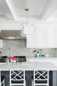 The whole space has a custom feel to it, complimented by the unique backsplash tile and beautiful appliances. California Beach House Boasts Airy Contemporary Farmhouse Style Kitchen Backsplash Designs Kitchen Cabinets Decor Kitchen Renovation