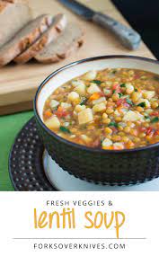 Lentil Vegetable Soup Recipe Forks Over Knives Recipe Lentil Recipes Vegetable Soup Recipes Lentil Vegetable Soup
