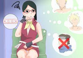 boruto: naruto next generations hiropon naruto pregnancy test  sarada uchiha sarutobi konohamaru simple background thinking uzumaki boruto  uzumaki naruto visible underwear 