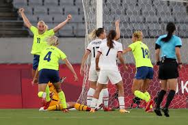 Women's soccer team scored off a corner kick in the. Sweden Stuns Uswnt In Olympic Opener Stars And Stripes Fc