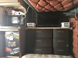 Extra Storage Space In The Semi Truck Living Semi Trucks Interior Truck Storage