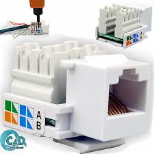 Collection of cat5e network cable wiring diagram. Rj45 Ethernet Network Lan Cat5e Cat 5 Wall End Plug Module Adapter Keystone Jack Ebay