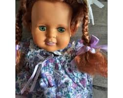 Vintage 1989 Baby Crissy Doll 16" idéale avec cheveux roux, yeux endormis,  FONCTIONNE !