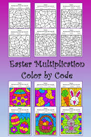 Easter Multiplication Color By Number Easter Math Activities Easter Math Worksheets Multiplication