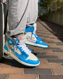 Jordan 1 Retro High Off White University Blue Sneakers Men Fashion Fashion Shoes Sneakers Sneakers Fashion