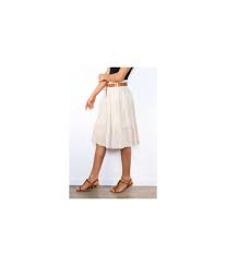 Il faut impérativement vérifier le tableau des mesures avant choisir la taille. Lonalopa Jupe Grande Taille Beige Mi Longue Boheme Chic