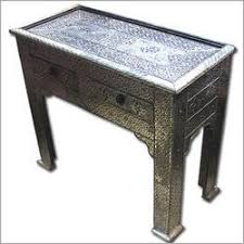 Bahja Moroccantable Moroccan Furniture Silver Console Table Moroccan Decor