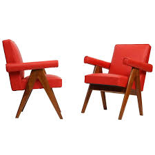 Pierre Jeanneret Set Of Two Senate Committee Chairs Pierre Jeanneret Bergere Chair Teak Chairs