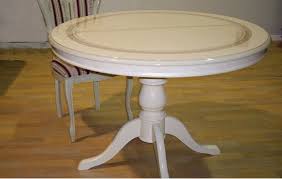 Table extensible de repas : Table A Manger Ronde Extensible Bois Laque Beige Irina Lestendances Fr