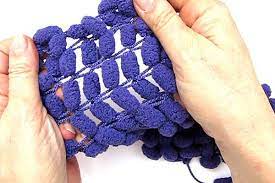 220 x 30 cm groß. Pomponwolle Verstricken Stricken Und Hakeln Mit Elizzza