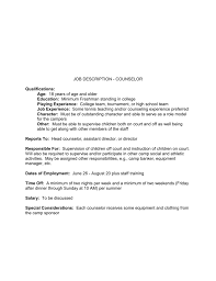 job description