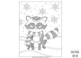 Explore 623989 free printable coloring pages for your kids and adults. Raccoon Winter Coloring Page For Adults And Kids Easy Peasy And Fun