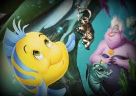 Little Mermaid Flounder Fish Guppy Charm Necklace Flounder Fishing The Little Mermaid Guppy Fish