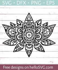 Download Mandala Style Lotus Flower Svg Free Svg Files Hellosvg Com