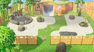 New horizons naturally, you'll need to be playing in during the spring season in animal crossing: Finally Finished My Japanese Rock Garden It Took So Long To Create The Path Design Ac Newhorizons Animal Crossing Garden Animals Animal Crossing Qr