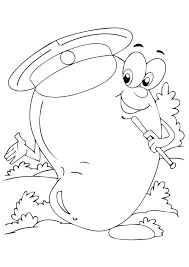 Mango coloring pages are a good way for kids to develop their habit of coloring and painting, introduce them new colors, improve the creativity and motor skills. Happy Cartoon Mango Coloring Page Free Printable Coloring Pages For Kids