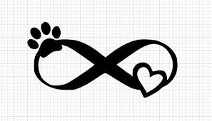 Infinity Decal Animal Lover Pet Lover Decal Paws And Hearts Dog Tattoos Silhouette Design Silhouette