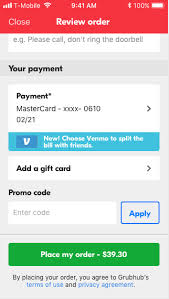Buy at the starting price of $10 only send out the gift of taste with the grubhub gift card code that is starting at an enticing price of $10. Grubhub Now Lets You Use Venmo To Split Food Orders Inside Its App The Verge