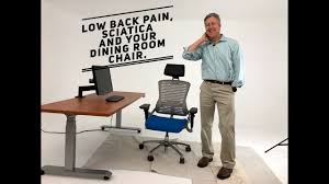 Recliners are a better option than regular chairs and can provide comfort and support for sciatica prevention. Dining Room Chairs Low Back Pain Sciatica And How A Lumbar Cushion Can Help Youtube