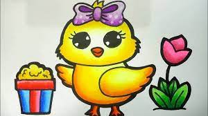 Mewarnai gambar ayam jago rosmaita coloring for kids spring. Menggambar Dan Mewarnai Ayam Lucu How To Draw Cute Baby Chick Mewarnai Dengan Gradasi Crayon Youtube