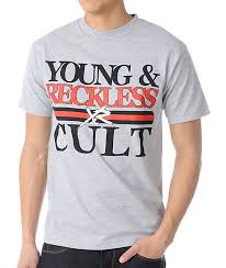 Young Reckless Classic Cult Grey T Shirt Zumiez