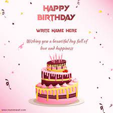 You can use a thick marker or a combination of different colors to write, happy birthday! on the front of your card. Birthday Wishes Create Happy Birthday Wishes Image With Name