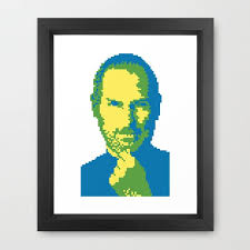 1 Steve Jobs Pixelart Portrait Framed Art Print By Andreas Kopp Framed Art Prints Pixel Art Art