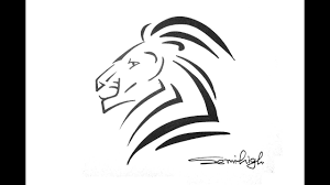 How To Draw Tribal Lion Head Tattoo Easy Drawing For Beginners Tribal Drawings Drawing For Beginners Lion Head Tattoos