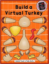 This Set Includes Two Build A Virtual Turkey Activities One Is De Thanksgiving Activities For Kindergarten Thanksgiving Activities Speech Therapy Thanksgiving