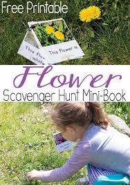 Flower Scavenger Hunt Mini Book Life Over Cs Mini Books Outdoor Activities For Kids Nanny Activities