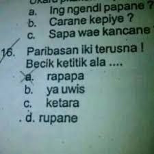 Maybe you would like to learn more about one of these? Paribasan Becik Ketitik Ala Rapapa Meme Lucu Bahasa Jawa