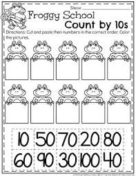 Froggy Number Order Counting By 10s Worksheet For Kindergarten Math Activities Preschool Counting Kindergarten Kindergarten Worksheets