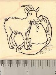 Christmas Goat Rubber Stamp Rubber Stamp Kit Stamp Rubber Stamps