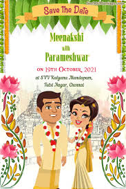 Indian card designs represent the indian culture and it is given to the close people as a packet of this is why wedding invitation cards have so much importance in indian tradition because it helps the traditional invitations include religious symbols and themes, no matter it is a hindu wedding. South Indian Wedding Save The Date Card Seemymarriage
