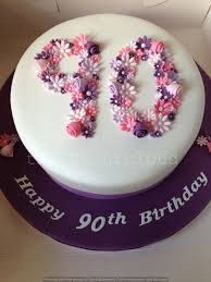 Customized Beautiful Birthday Cake For Grandma Delicate Pink Purple And White Flowers On This 90th Birthday Cake 90th Birthday Cakes 60th Birthday Cakes 70th Birthday Cake